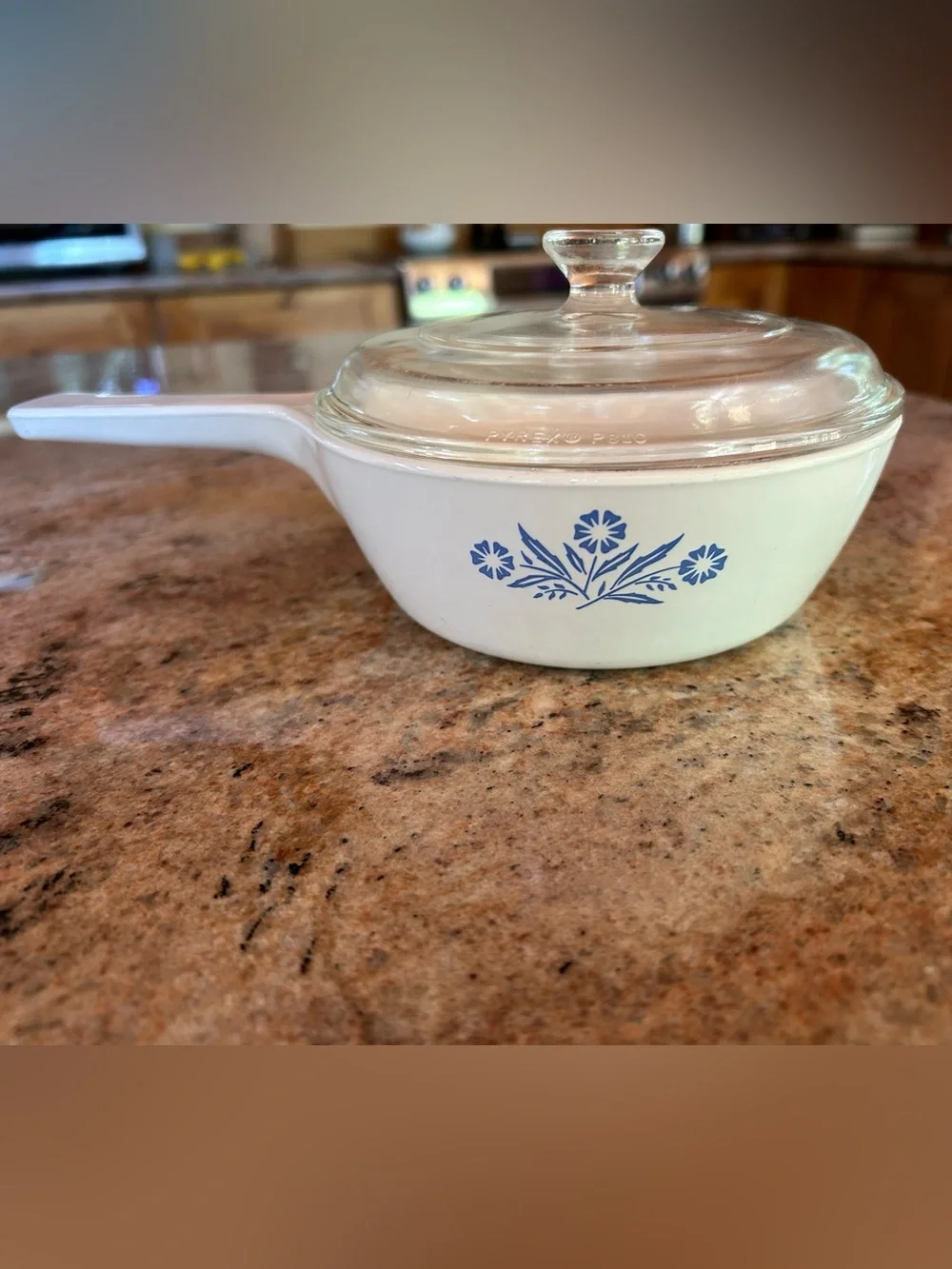 Corning Ware P-81B Blue Cornflower 1950’s Menuette Pan 1PT w/Pyrex Lid P-81C